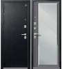 Металлическая дверь Центурион, LUX-1, зеркало, графит муар/кашемир графит
